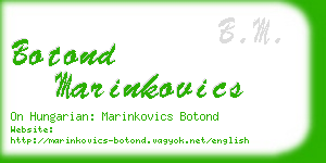 botond marinkovics business card